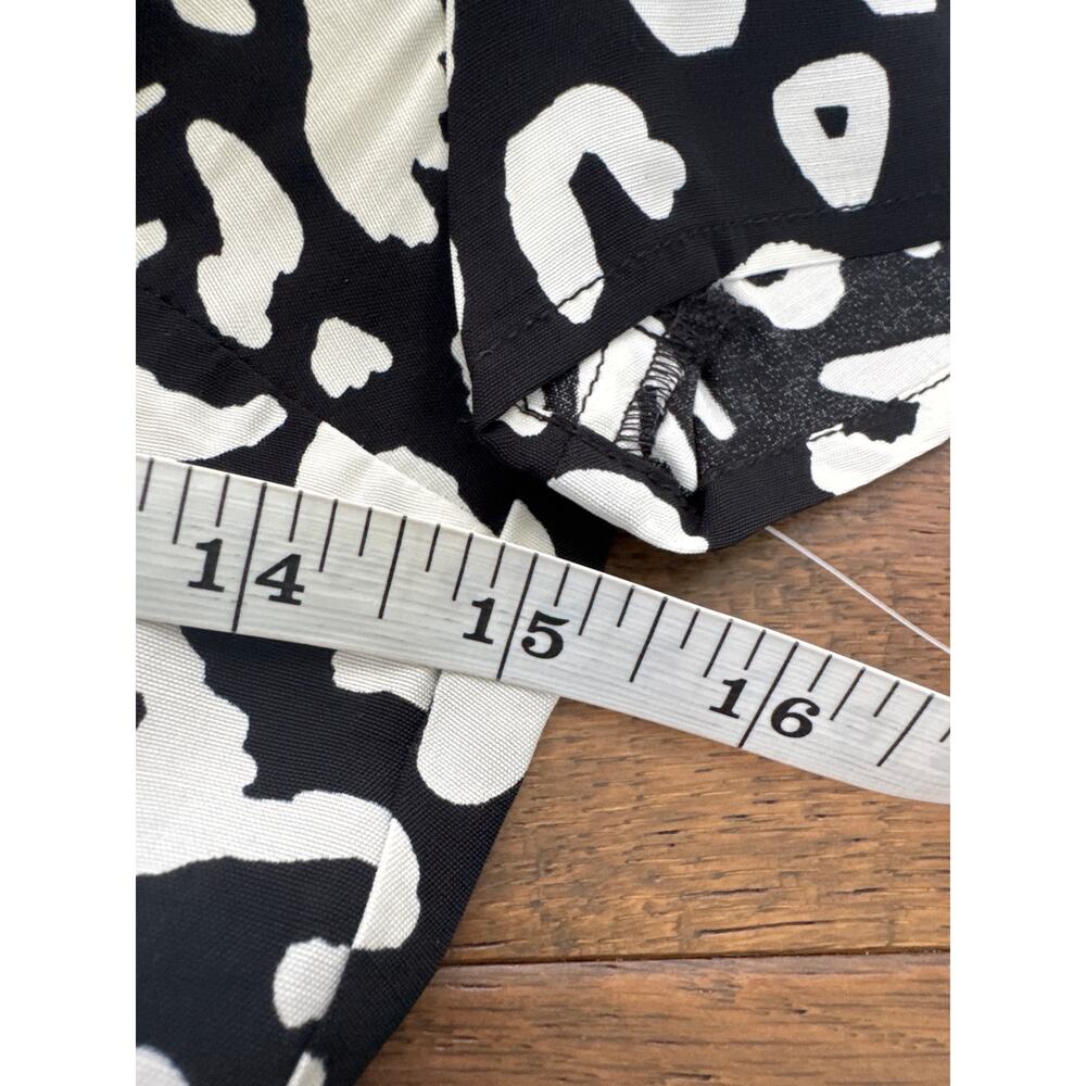 ModCloth Bold Notion Black White Cropped Jumpsuit Leopard Women's Size 00 NWT - Picture 6 of 9
